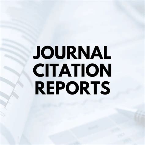 Registration and Signning Into Journal Citation Reports .